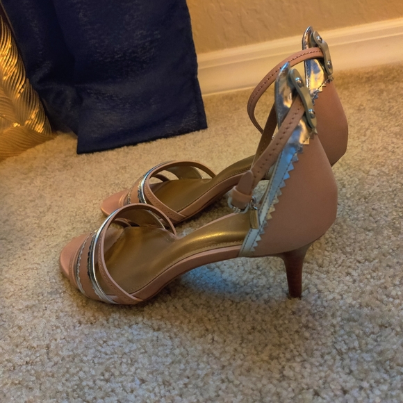 $145 COACH Women's Maxine Beechwood/Silver Calf Leather Sandal US Sz 8 - Picture 11 of 14